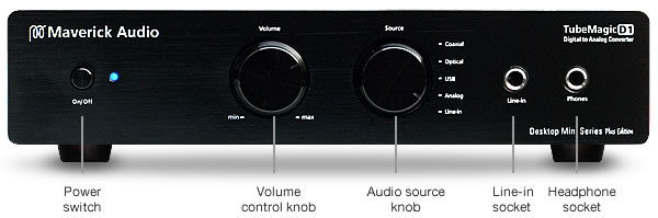 Maverick Audio TubeMagic D1 Plus front panel